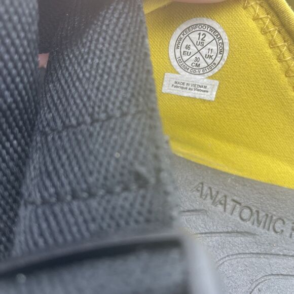 Keen Solr Toe Post Sandals Mens 12 Black Anatomic Footbed Adjustable Strap - Picture 6 of 10